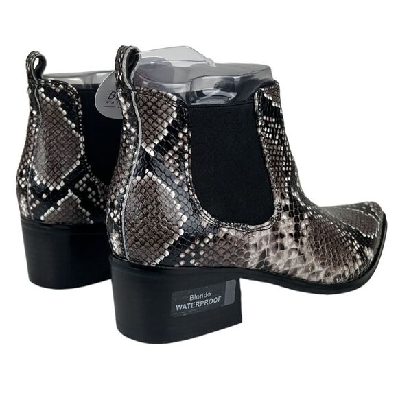 Blondo Emelia Women Shoes Brown Snake Leather Ankle Chelsea Boots 6.5 US/EU 36.5 - Picture 4 of 8